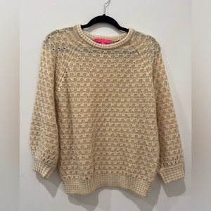 Lilly Pulitzer Corabelle Coconut Honeycomb Sweater